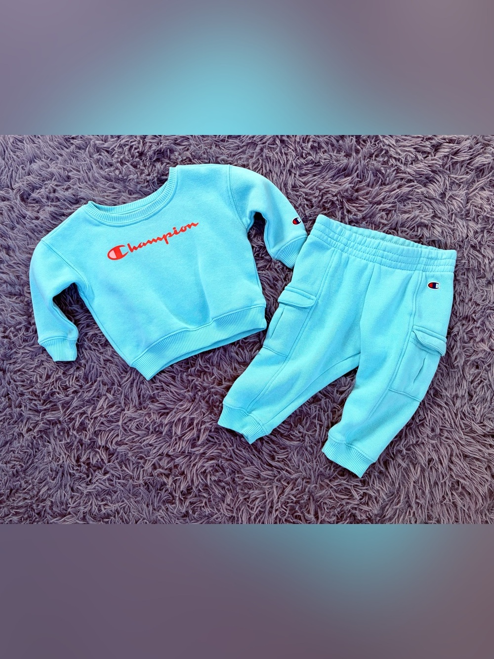 Champion mint green Sweatshirt and Jogger Set baby boy 9 mo